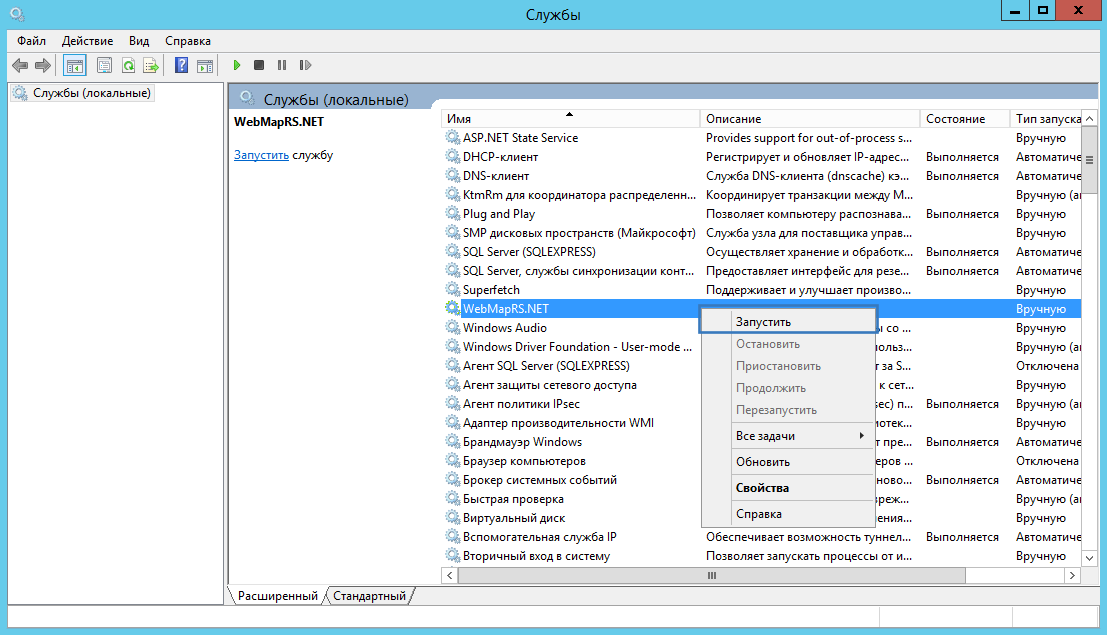 запуск webmaprs